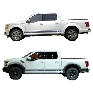 新款猛禽F150改装车身彩条侧裙装饰贴老款猛禽车贴拉花皮卡纸