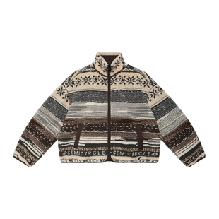 半圆原创设计女装[复古]2025秋季仿羊羔毛双面穿毛呢外套女保暖