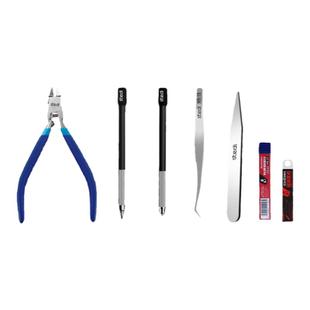 司特力模型工具套装单刃钳刻线针笔刀镊子打磨板砂纸素组基础工具