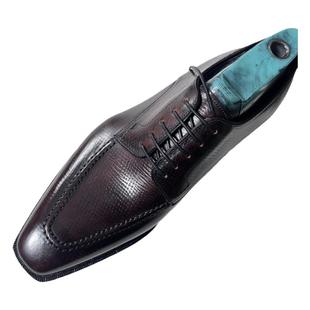 固伦手工固特异前掌挪威缝德比款霍尔纹沉船皮咖啡渐变擦色琴底