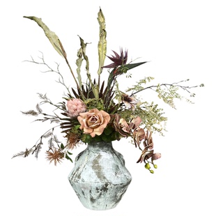 诧寂风仿真高档花插花复古风假花摆件桌面花艺摆件高级感客厅摆花