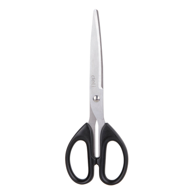 得力不锈钢无尖圆头锋利美工剪