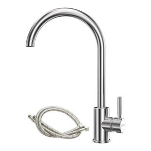 四季沐歌304不锈钢厨房冷热家用旋转防溅水洗菜盆洗碗单冷水龙头