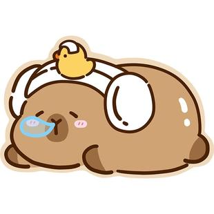 浴室吸水垫家用防滑脚垫卡皮巴拉软硅藻泥卫生间门口地毯厕所地垫