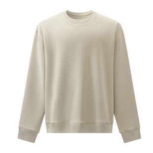 红豆加绒马年红色本命年空气层卫衣男款圆领长袖耐磨刺绣款内搭