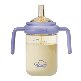 【官方正品】nouri吸管奶瓶6个月以上宝宝直饮杯1一3岁重力球喝奶