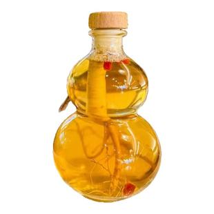 创意葫芦玻璃瓶简约茶类饮料瓶新款冷萃茶瓶自酿泡酒分装密封空瓶