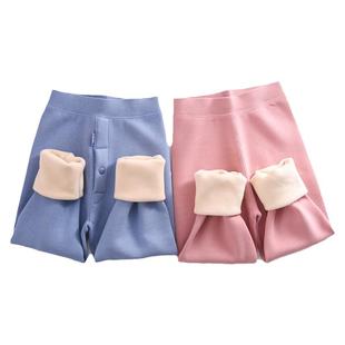 罗蒙儿童校服神器女童保暖裤加绒打底裤子一体绒冬季女孩加厚棉裤