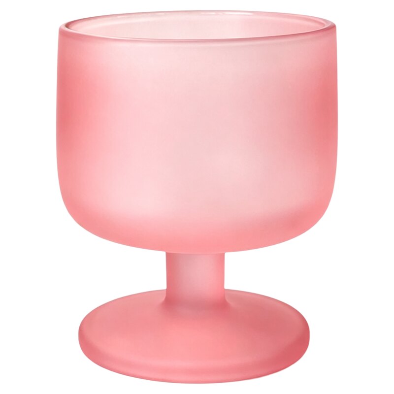 钱道嘉高颜值艺术感磨砂粉色酒杯