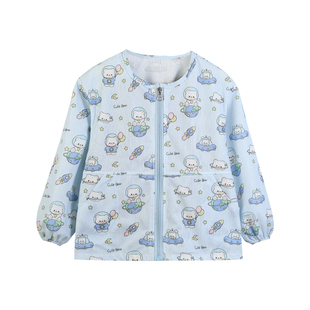 儿童防水正穿衣秋冬长袖拉链护衣大童加大码正穿衣罩衫围裙冲锋衣