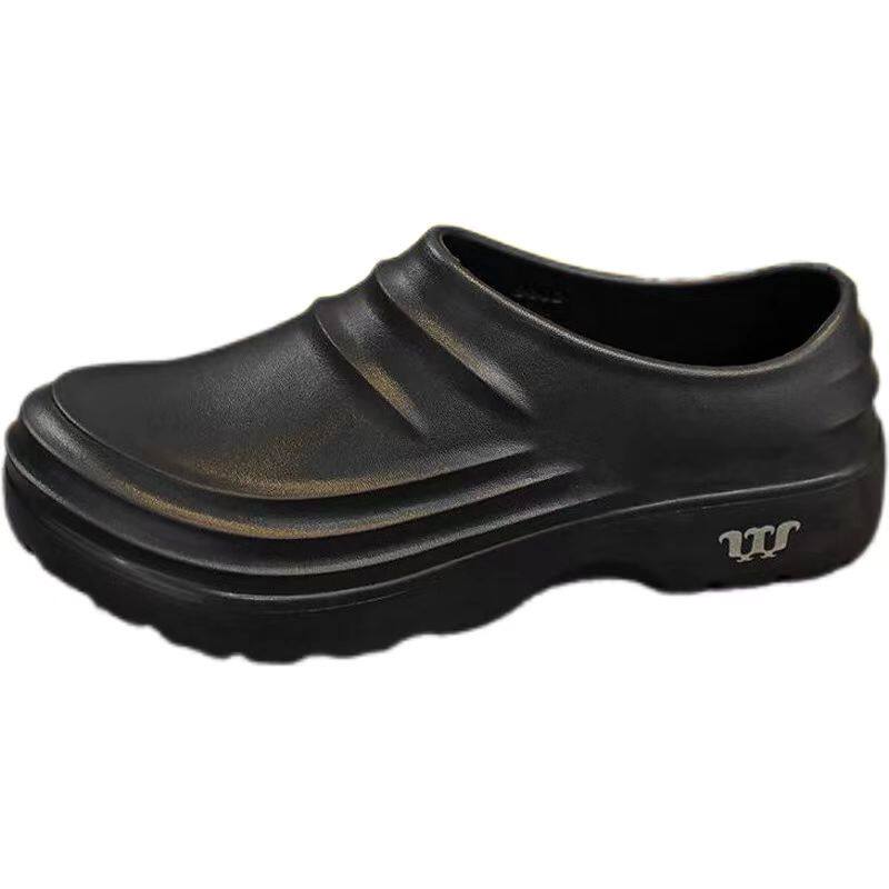 2026春夏季厨师厨房防滑鞋加绒男女食品厂工作劳保鞋防雨水鞋厚底