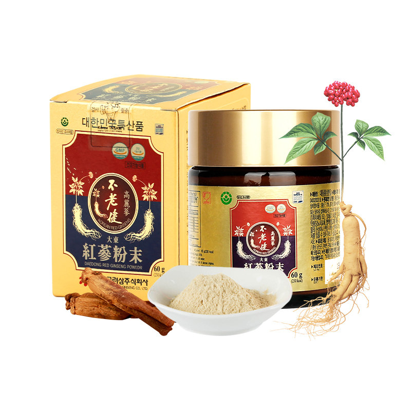不老健高丽参6年根韩国红参粉
