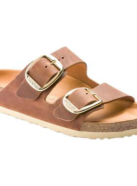 BIRKENSTOCK勃肯涂油皮双扣拖鞋