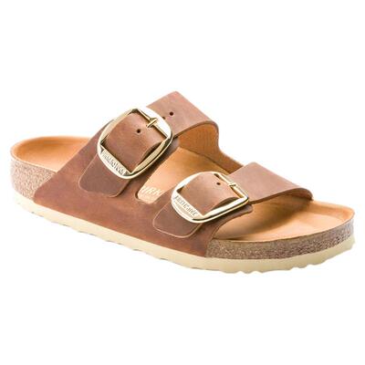 BIRKENSTOCK勃肯涂油皮双扣拖鞋