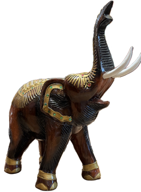 泰国进口实木雕刻大象摆件