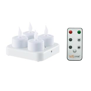 LED电子遥控充电蜡烛灯浪漫装饰节庆布置供佛密室逃脱剧本杀道具