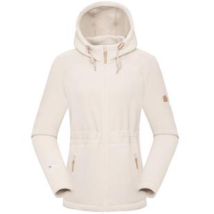 LAFUMA乐飞叶户外秋冬加厚Polartec保暖抓绒衣女连帽摇粒绒外套