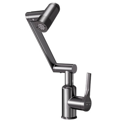 华帝机械臂面盆水龙头   洗脸盆万向旋转304不锈钢四功能042H-004