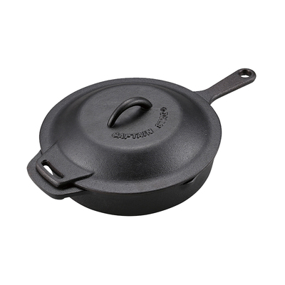 CaptainStag铸铁平底锅野营炊具