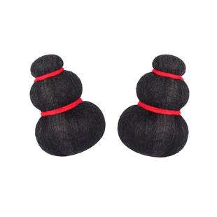 儿童汉服假发古风发髻盘发发包古装石矶娘娘发箍cos同款发型头饰