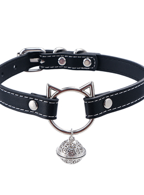 PUPPYRIDER黑色猫咪铃铛项圈