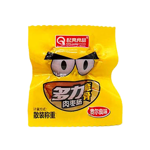 起亮食品多力小肉枣开袋即食台式玉米火腿肠40包香辣零食东北香肠