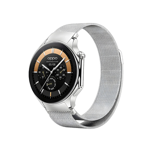 适用于oppowatchx手表表带watchx2米兰尼斯磁吸一加2代金属一体精钢编织男运动舒适透气高级感女生JW智能腕带