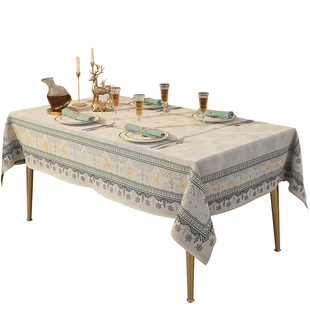 ekelund美式提花桌布高端氛围感法式复古餐桌布轻奢高级感茶几布
