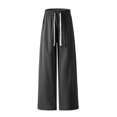 美式宽松阔腿竖纹纹理肌理感卫裤