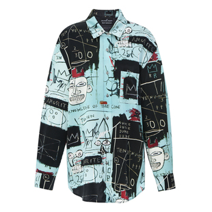 SILKY MIRACLE巴斯奇亚Basquiat联名真丝衬衫男女款睡衣可外穿