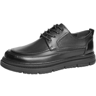 百丽男鞋休闲商务皮鞋男春季新款牛皮软底通勤爸爸鞋A1819AM5