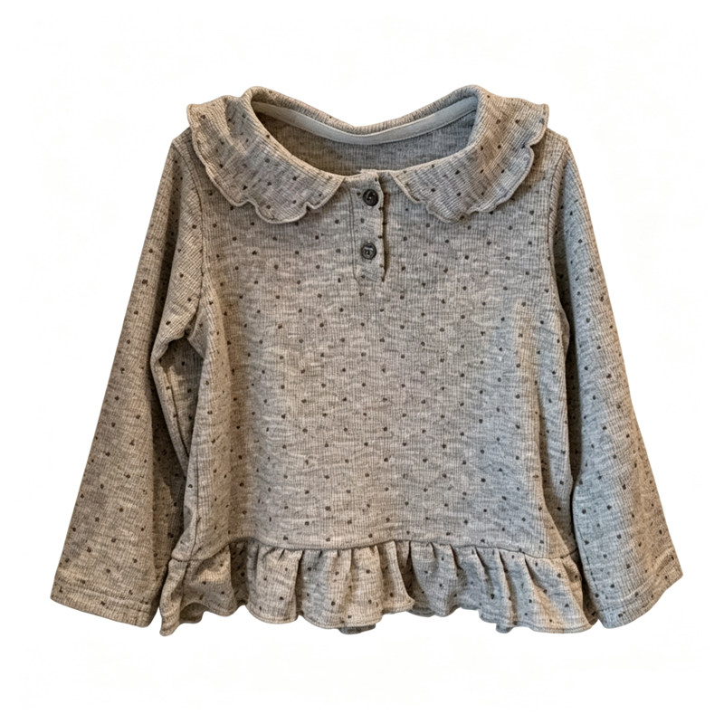 女童长袖T恤春秋百搭翻领上衣服