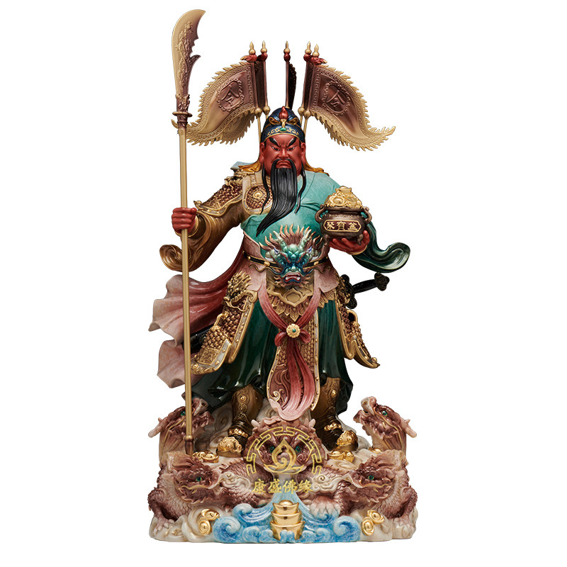 全铜九龙关公神像关羽武财神供奉帝君关二爷店铺家用公司招财摆件