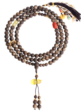 心斋堂奇楠沉香佛珠手链