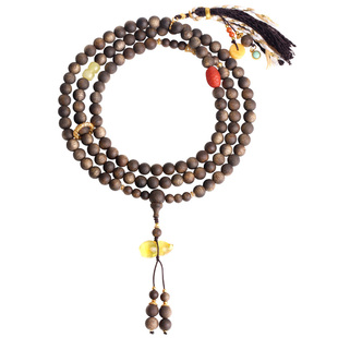 心斋堂【胜乐金刚】天然奇楠沉香手串情绪稳定108颗蜜蜡葫芦手链