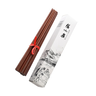 张小泉红檀木实木筷子实木筷子无漆无蜡中式筷子吃饭十双装家庭筷
