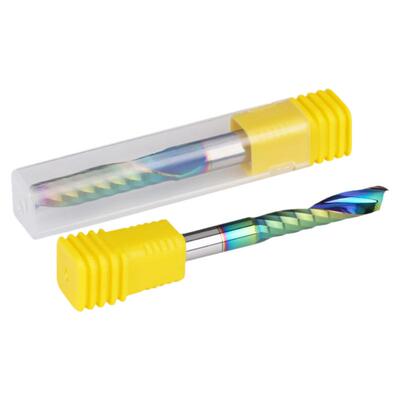 3.175单刃螺旋铣刀密度板亚克力