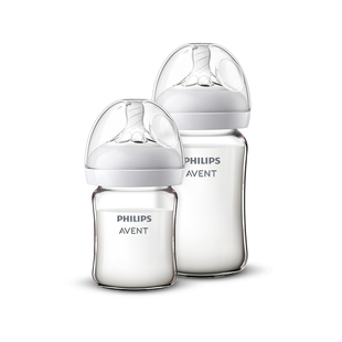 飞利浦新安怡奶瓶宽口径新生婴儿0到6个月宽口径防胀气玻璃奶瓶
