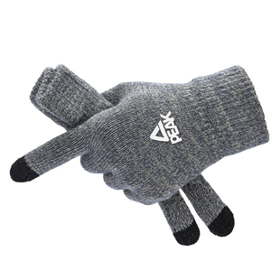 匹克手套男冬季保暖加绒加厚防寒户外骑行三指触屏针织毛线手套女