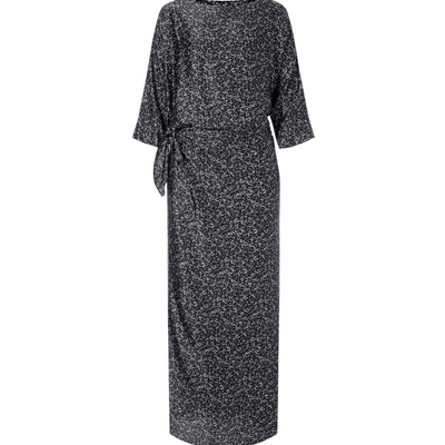 6a级桑蚕丝蝴蝶花稿连衣裙