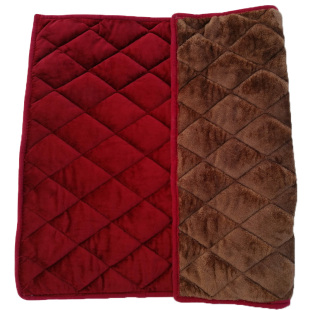 板栗被保温被水晶绒保温时间长盖糖炒栗子炒货酒红毛毯冬季保暖毯