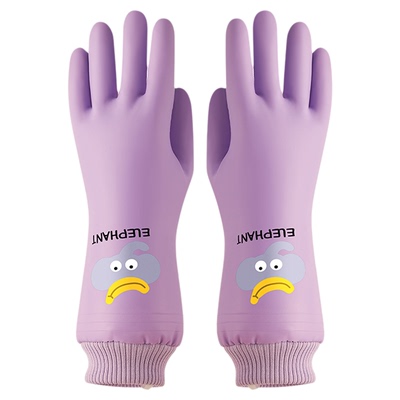 加绒洗碗手套加厚防水家务