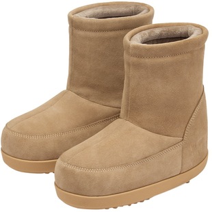 73hours女鞋绵绵吐司冬季新款内增高厚底雪地靴保暖加厚保暖棉鞋