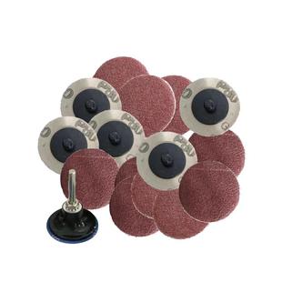 锁扣砂纸打磨片抛光砂布片2寸3寸螺纹60#80#纽扣砂布旋转螺旋砂碟