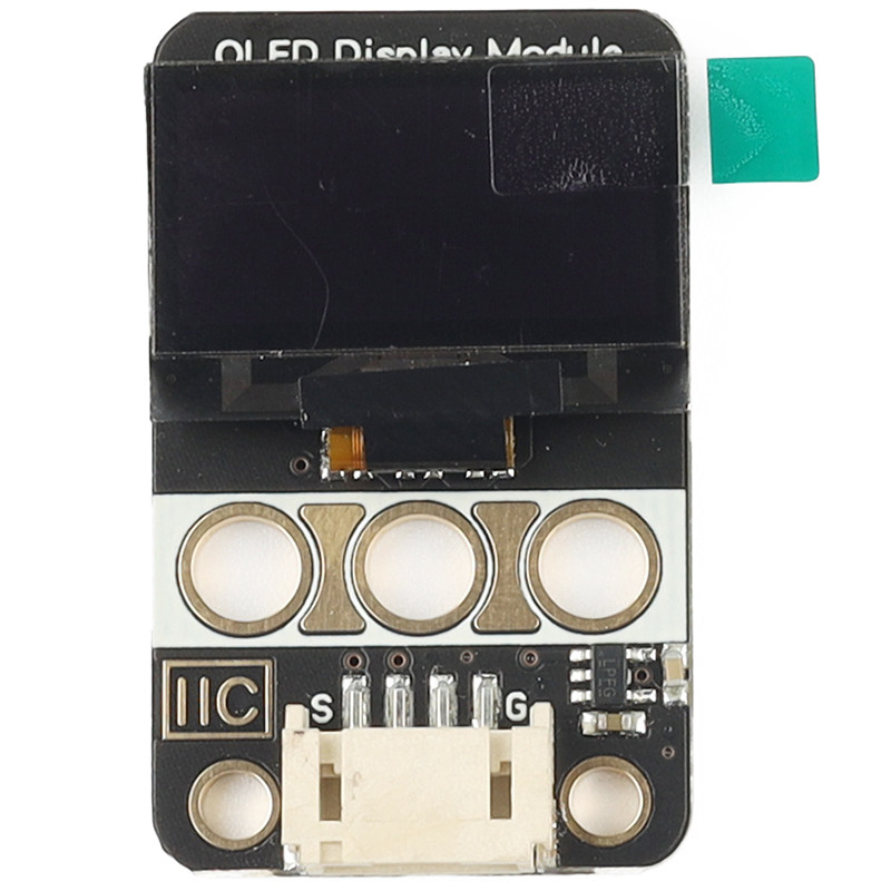 0.96寸OLED显示模块 IIC通信可编程兼容Arduino掌控板积木插孔