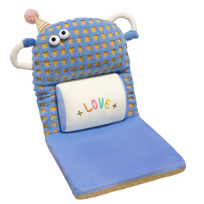 冬季可爱毛绒靠背一体加热椅垫