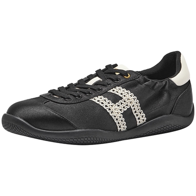 热风芭蕾德训鞋女2026年春季新款黑色百搭休闲鞋赛车鞋H11W26128