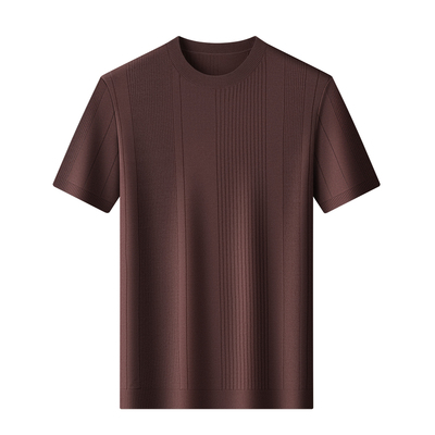 恒源祥男圆领短袖针织T恤薄款