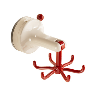 吸盘厨房旋转挂钩免打孔橱柜锅铲六爪置物架壁挂铲子勺子收纳挂架