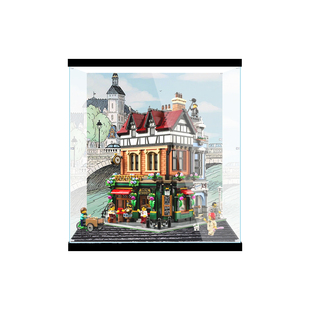 适用乐高10350英伦街角建筑模型透明展示盒亚克力防尘罩收纳盒